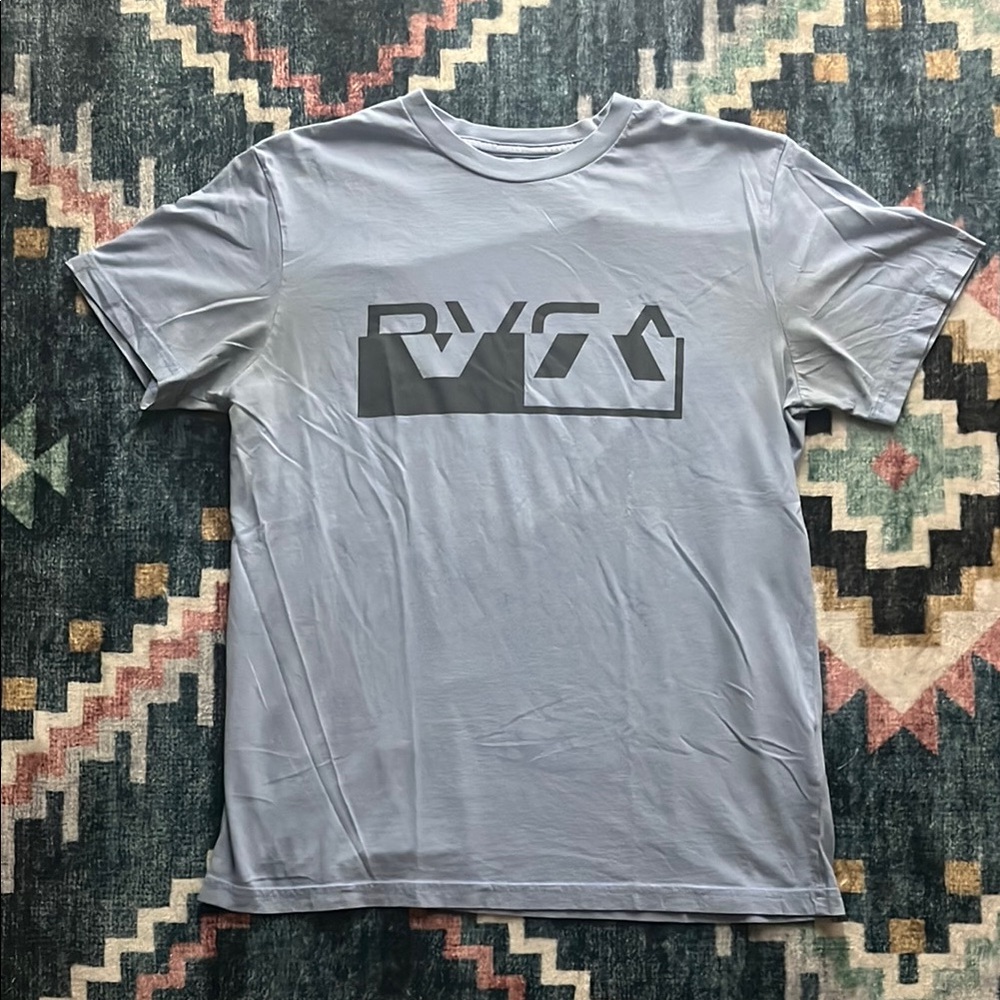 RVCA Gray Short Sleeve Tee with Graphic Design